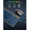 SABLUTE Wireless Keyboard and Mouse Combo Backlit - Compact Quiet