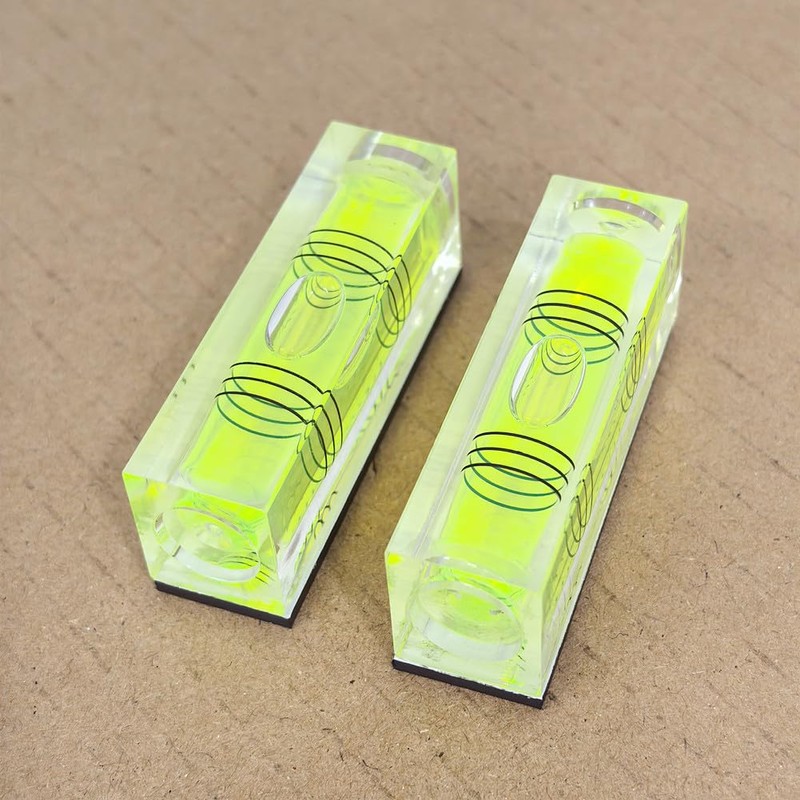 SIZIKJXGHWYI 2Pcs Square Bubble Spirit Levels with Magnetic Base 52x20x15mm