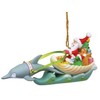 Cape Shore Coastal Santa in Sea Shell Sleigh Dolphin Reindeer