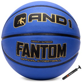 AND1 Fantom Baloncesto de Goma: Reglamento Oficial de tamaño 7 (29.5 Pulgadas) – Baloncesto de construcción de Canal Profundo, Hecho para Juegos de Baloncesto Interiores y Exteriores