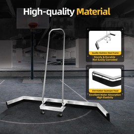 TdiriNar Heavy Duty Tennis Court Dryer-Surface Squeegee-Court Water Remover-Rain Shuttle,Portable Lightweight Silver Court Pusher Durable Non-Rusting Squeegee for Tennis Courts, Basketball Courts