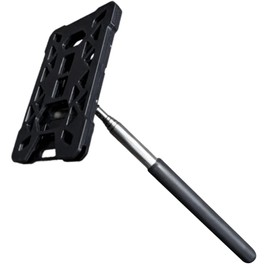 1pc Parking Contactless Payment Rod Extendable Payment Grabber Car Vehicle Parking Toll Telescopic Rod Card Holder Swiping Stick (White)