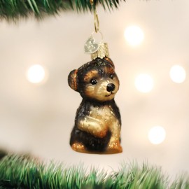 Old World Christmas Dog Collection Glass Blown Ornaments for Christmas Tree Yorkie Puppy