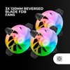 Mars Gaming MF-3AR, Kit 3x Fans 120 mm FDB, Inverted