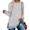 WELINCO Womens Crewneck Fall Clothes Tops Color Block Basic Long