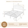 SHA CERLIN Full Size Metal Platform Bed Frame with Victorian