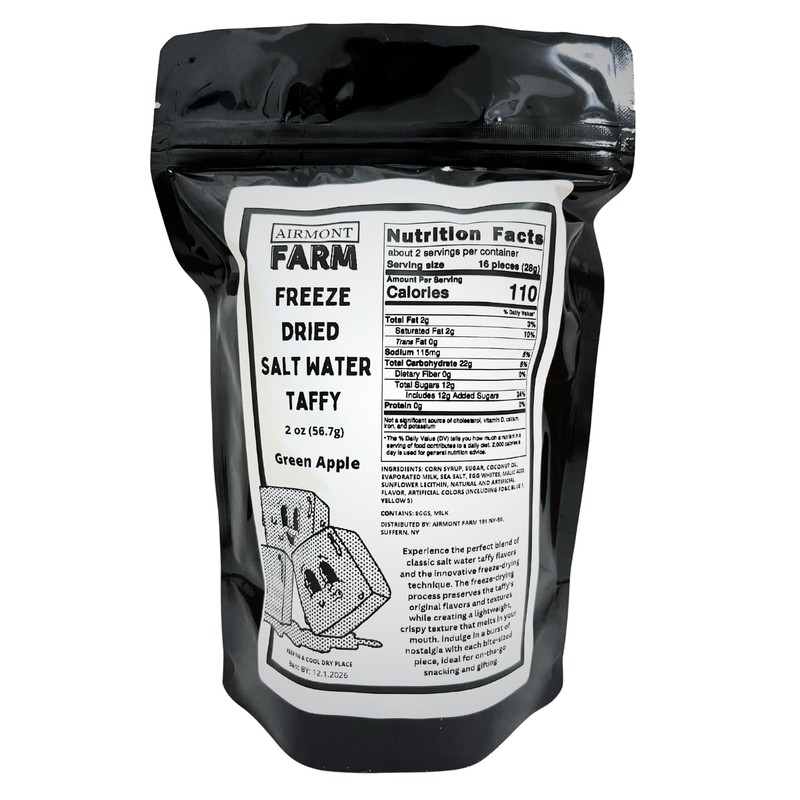 Freeze-Dried Candy Salt Water Taffy 2 oz - Cut To