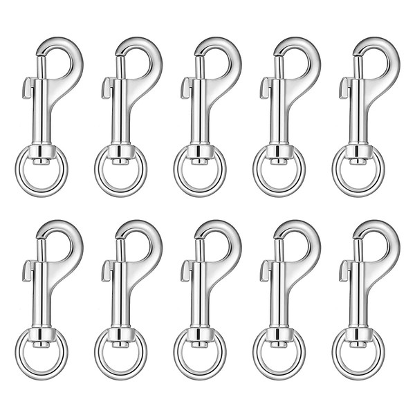Pet Leash Clasp, 10PCS Heavy Duty Metal Pet Swivel Snap