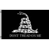 Gadsden Don't Tread On Me Black 5'x3' Flag