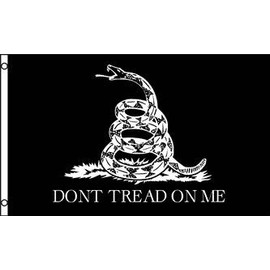 Gadsden Don't Tread On Me Black 5'x3' Flag