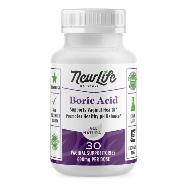 Acido Borico Newlife Naturals 600mg Equilibrio Ph 30pz