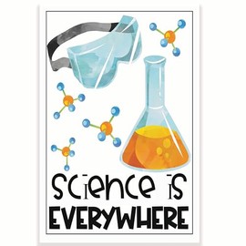 Printlabz Science Is Everywhere Classroom Poster - Science Chemistry Biology Class Poster - 12 x 18 Inch - Classroom Decor - Classroom Must Haves - Back To School Decor - CPS0519
