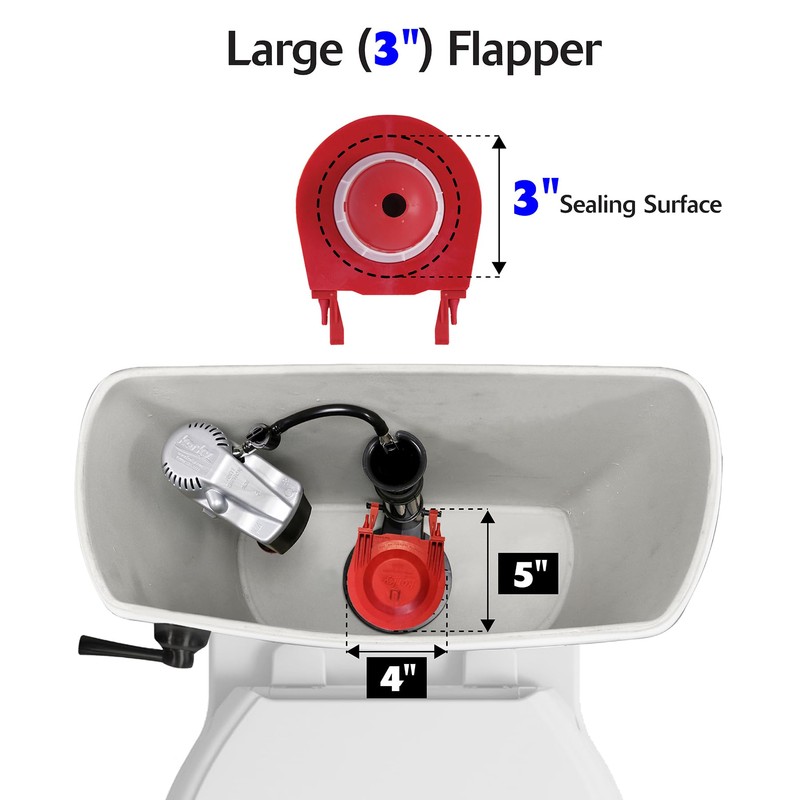 Korky Adjustable Large 3-Inch Toilet Flush Valve and Tank to