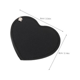 OATIPHO 4pcs Heart Shaped Compact Stainless Steel Mirrors Shatterproof Mini Handheld Travel Makeup Mirrors with PU Sleeve for Purse Makeup Bag Touch Ups