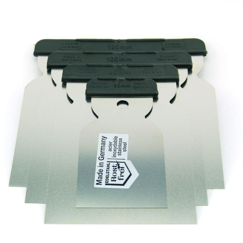 Japanese Spatula Stainless Steel Rust-Proof Acid Resistant Flexible 4-Piece Set