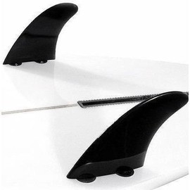 DORSAL Surfboard Fins Longboard Side 2 or Quad Rear Set FCS Compatible GL Style Black