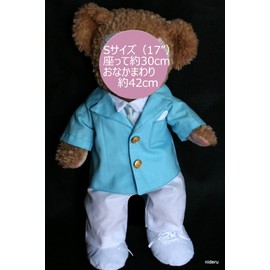 [S _ a7r + White-collar] nideru Plush Small (Sit 29 cm Belly 38 cm) and (Sit 30 cm Belly (42 cm) Costume Pair 型紙