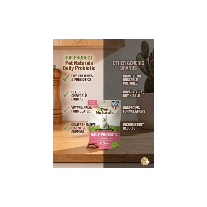 Pet Naturals Suplementos Naturales Digestión Diaria para Gatos