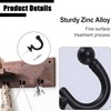 2-Pack Durable Aluminum Curtain Tie Back Hooks for Versatile Home