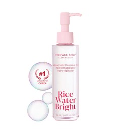 The Face Shop Rice Water Bright - Aceite Limpiador Facial con Agua de Arroz y Jojoba 150 ml  Skincare Coreano Iluminador  Desmaquillante Nutritivo,...