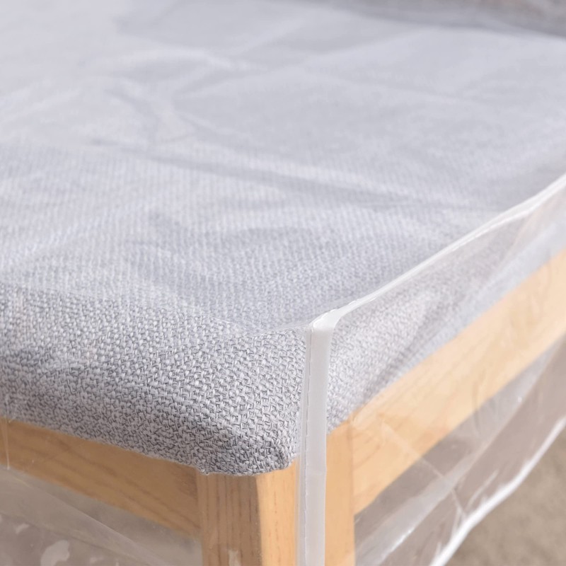 BELOTREE Plastic Chair Covers for Dining Room, Waterproof PVC Clear