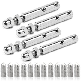 Set of 4 Rope Tensioners Stainless Steel Wire Rope Terminal Screw Terminal for Wire Rope 6 mm to 4 mm Rope Tensioner with Threaded Pins Rope Tensioner for Railing Filling