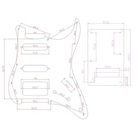 Dopro 11-Hole Diamond Plate Strat HSS Configuration Pickguard Metal Scratch Plate with Back Plate Tremolo Cover Fits American/Mexican Stratocaster Silver