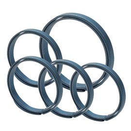 TITAN MANIA Titanium Key Ring, Blue, Titanium Key Chain, Motorcycle, Car, Men's, Stylish, Simple, Ultra Lightweight, Durable, Rust Free, Double Ring, 1 blue large + 4 small