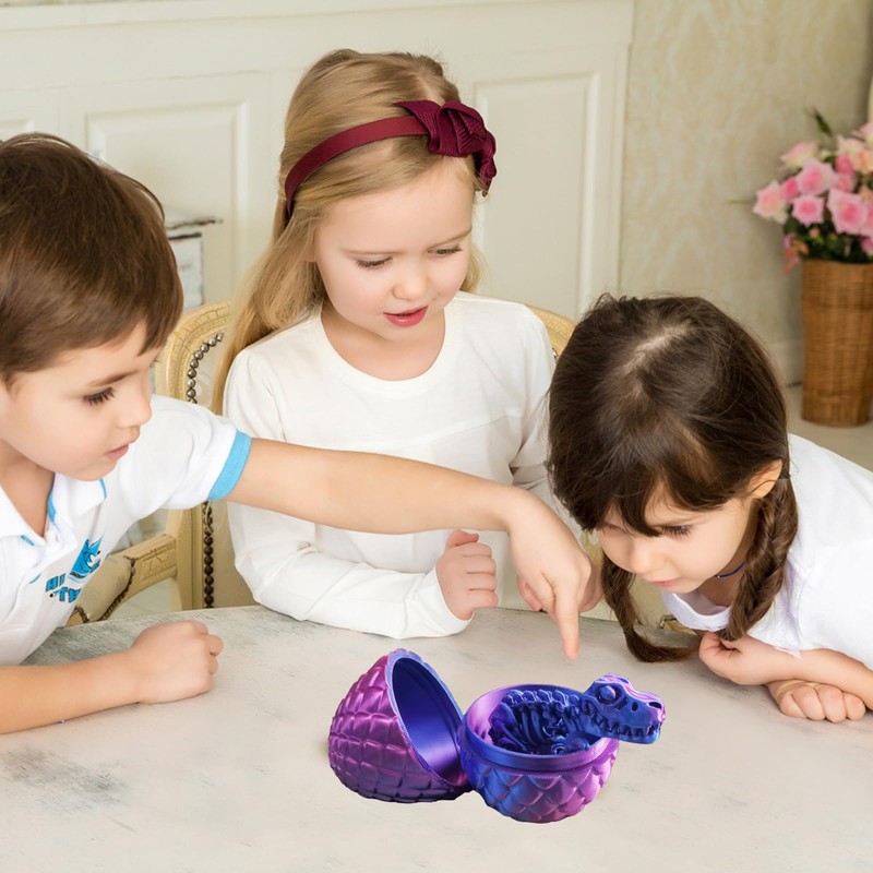 CWENDANER 3D Printed Dragon Egg Mysterious Dragon Toy Realistic Movable