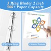 CIXILDTS 2 Inch D Ring Binders, 3 Ring Binder Fit