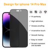 PEHAEL 2+2Pack for iPhone 14 Pro Max Privacy Screen Protector