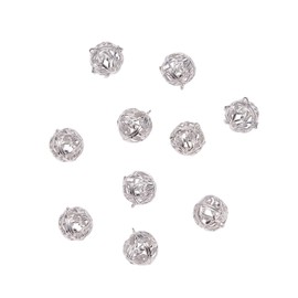 Airssory 10pcs Vintage Cage Locket Pendants Hollow Round with Tree of Life Charm for Wind Chime Pregnancy Mexican Creative Music