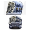 Laquest American Casual Baseball Cap, Studded Embroidery, Men's/Women's, Cotton Baseball