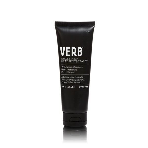 VERB Ghost Prep Heat Protectant, Vegan Lightweight Hair Cream – Thermal Protecting Conditioner Infused with Moringa Oil - Anti-Frizz Heat Protecting Lotion for All Hair Types, 4 Fl Oz