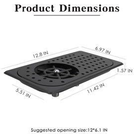 Pitcher Washer, Espresso Washer, Drainage and Drip Tray Stainless Steel Bar Glass Washer is The Sink, and The Cup Spray Washer is The Home Kitchen Hotel Cafe Restaurant (Black)