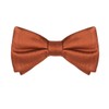 KissTies Pre-Tied Bow Tie Classic Solid Satin Tuxedo Bowties, Rust