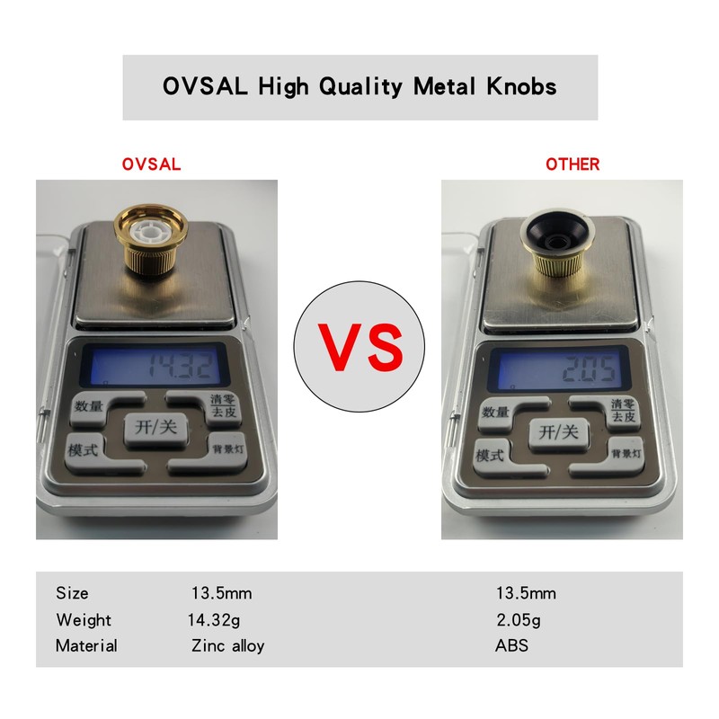 OVSAL 2Pcs Electric Guitar Control Knobs Volume and Tone Knobs