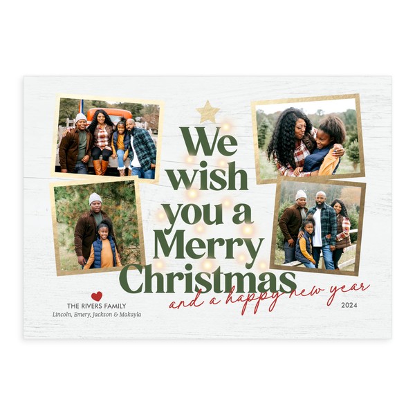 Let's Make Memories Personalized Photo Christmas Cards with Envelopes -