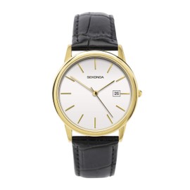 SEKONDA Mens Analogue Classic Quartz Watch with Leather Strap 1718