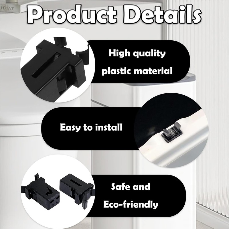 4 PCS Bin Lid Clasps Replacement, Durable Bin Lid Catches