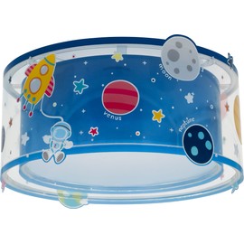 Dalber Ceiling Light Children's Room, Ceiling Light for Children, Planets Solar System, 41346N, E27, Blue