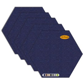 AKIVIDA Carpet Tiles Peel and Stick, 12”x 10” Non-Slip Self Adhesive Hexagon Carpet Floor Tile, 10Pcs DIY Reusable Waterproof Carpet for Gym Garage Living Bedroom
