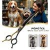 Momotou 7'' Professional Curved Dog Grooming Scissors with Decorative Screw