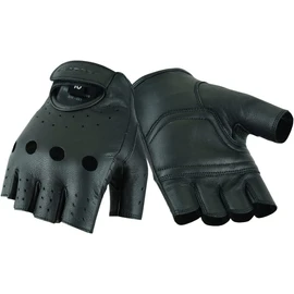 BLACKWILD Fingerless Gloves, Without Fingers, Leather Motorcycle Gloves, Men and Women, Fingerless Cycling Gloves, Gym Fitness Gloves, Also for MTB and Tactical (Black, M)