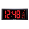 AcuRite 75100C 18-Inch Large Led Clock with Indoor Temperature