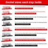 TOOLEAGUE 9Pcs Socket Organizer Tray and Magnetic Wrench Holder Set,Red