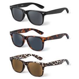 LADEESSE 3 Pack Reading Sunglasses for Women, UV400 Sun Readers Glasses Spring Hinge Outdoor Sunglasses-175