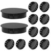 Auvotuis 30Pcs Black Plastic Hole Plugs, 1-1/2Inch (38mm) Round Flush