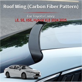 Axinda Rear Roof Wing Spoiler Wing Fit for 2024-2025 Toyota Camry LE SE XSE XLE Hybrid, Spoiler Wing Lip Accessories (Carbon Fiber Pattern, Roof Wing)