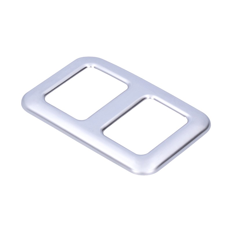 Rear Trunk Trailer Button Frame ABS Silver Trim Fit for